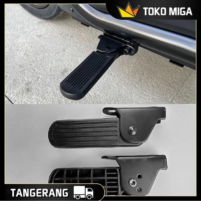 Jalu Lipat Pijakan Kaki Belakang Sepeda Listrik Jalu Pijakan Kaki Belakang Baja Karet 1 Pasang