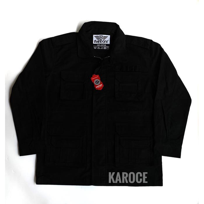 TerLaris JAKET SAFARI HITAM JUMBO KAMPAS PRIA / JAKET PARKA JUMBO