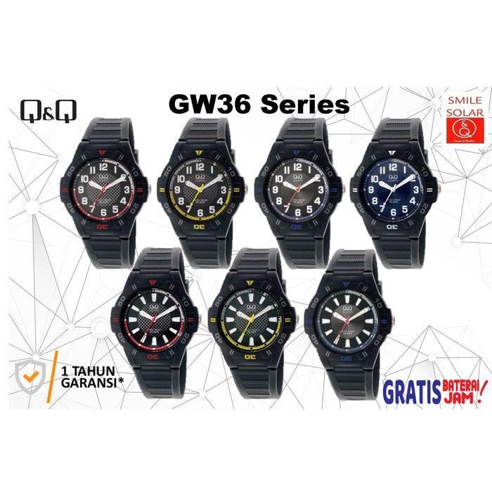 DISKON Jam Tangan Unisex Sporty Casual Analog Original Q&Q QnQ QQ GW36