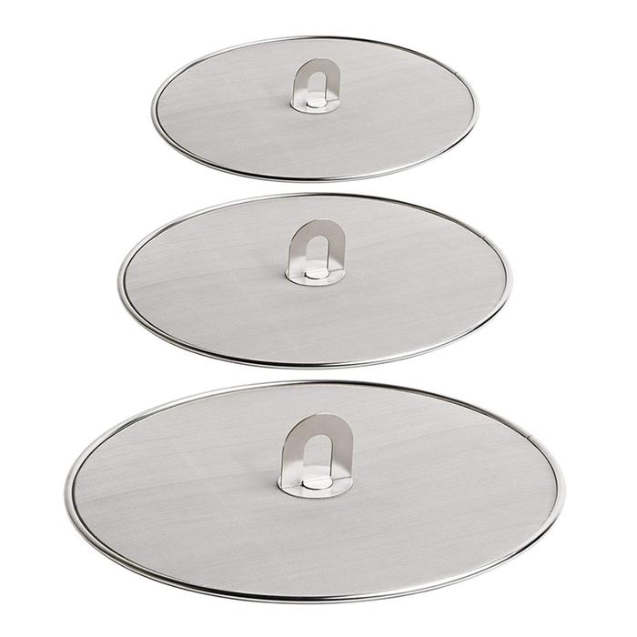 3PCS Splatter Screen For Cooking - Stainless Steel Grease Splatter