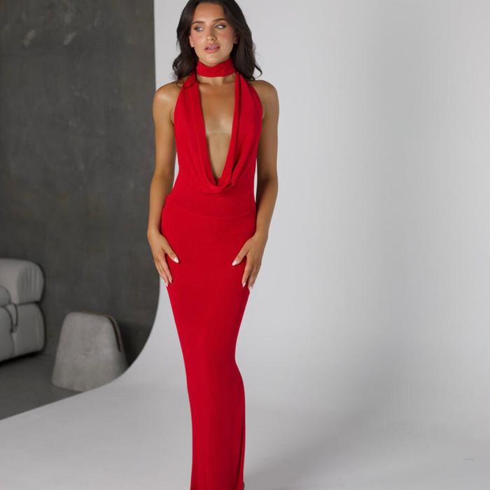 Maxi Dress Wanita Sexy Party Dress Impor D1409