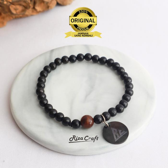 Gelang Tasbih Kayu Kokka Kokah Kaukah Asli Arab Hitam Bersertifikat Custom Nama Logo Inisial 33 Buti