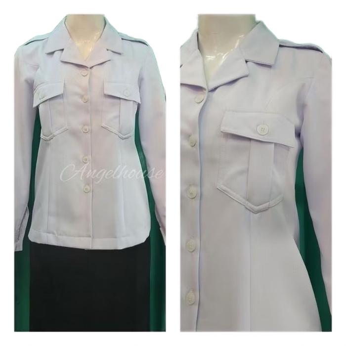 SERAGAM PDH PUTIH ASN / seragam baru ASN / PDH putih Wanita terbaru Katun Kerja