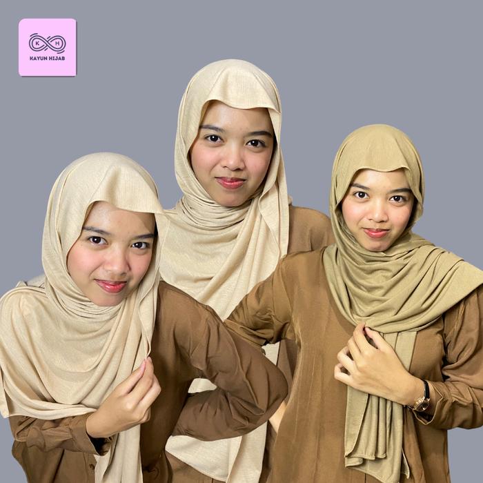 Pashmina Kaos Rayon Super Premium Pashmina Oman Pashmina Turkey (Turkey Shawl) Kerudung Wanita - Kay