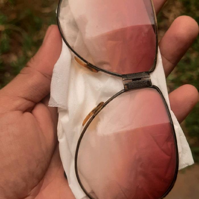 Kacamata Aviator VINTAGE folding Lensa Pink Gradasi – bisa buat cowo cewe