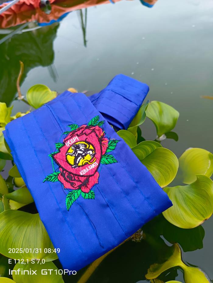 READY SABUK DUPLIKAT BIRU silat ikspi   FULL BORDIR KOMPUTER, seragam siswa Ikspi kerasakti.. ready 