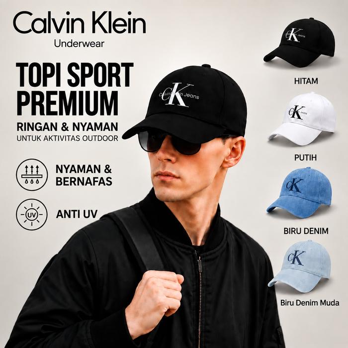 Calvin Klein Topi Baseball Unisex Original Premium Branded | Korean Style Streetwear Fashion | Topi 