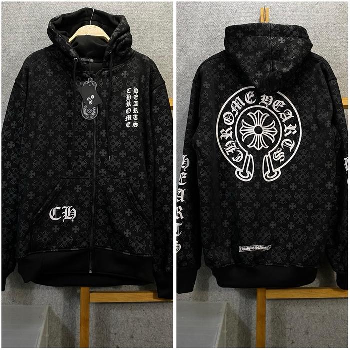 Jaket Hoodie Chr*me H*arts Zipper Fullprint Fulltag