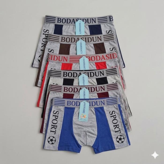 3,6,12 pcs | Celana Dalam BOXER anak Laki Laki BODASIDUN 316 / CD Sempak Kolor Dalaman Celana Pendek