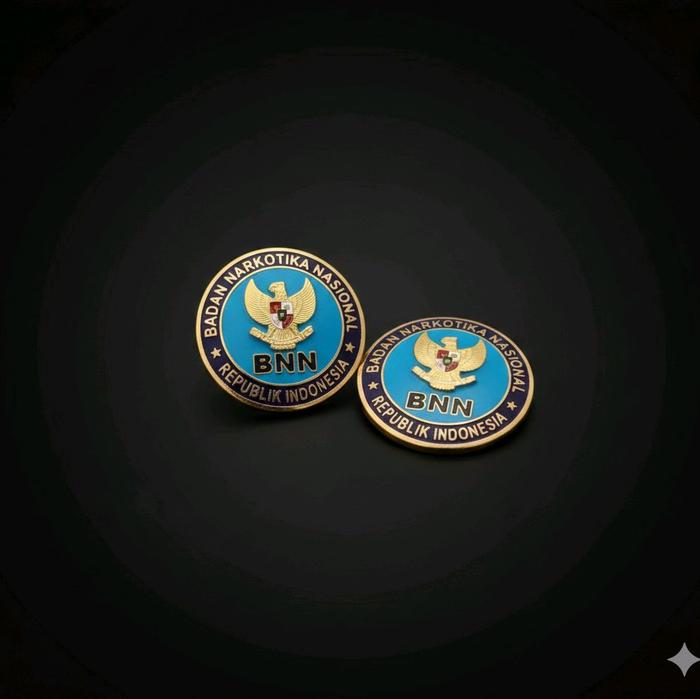 Pin BNN Badan Narkotika Nasional Republik Indonesia Logo Resmi dan Berkualitas Tinggi