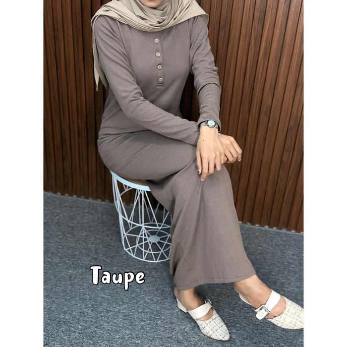 DRESS BODYCON KNIT RIB ARISHA DRESS KANCING KOREAN LOOK