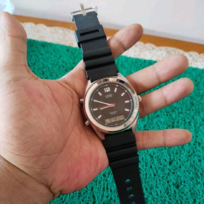 Casio Edifice Analog Digital Diameter 45mm Mulus Ada Baret Tipis2 Jam Tangan Pria Elegan