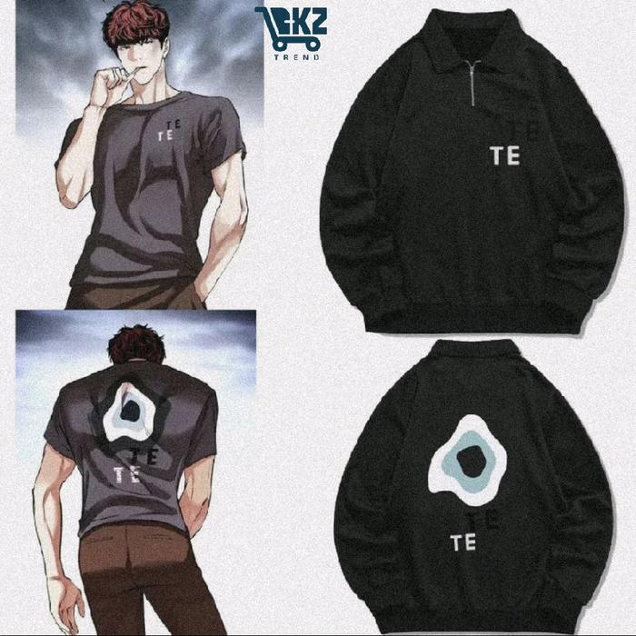 NEWW JAKET HALFZIP LEEJIHOON TE KOMIK LOOKISM OUTFITS KOREA