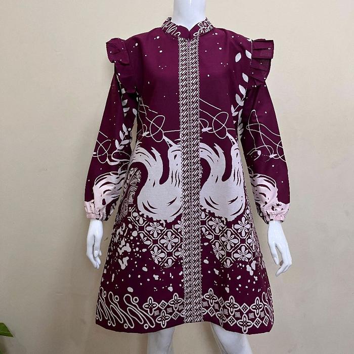 Tunik Ayudia / Dress batik solo sragen / tunik batik / batik solo trendy / batik belvya / Katun baju