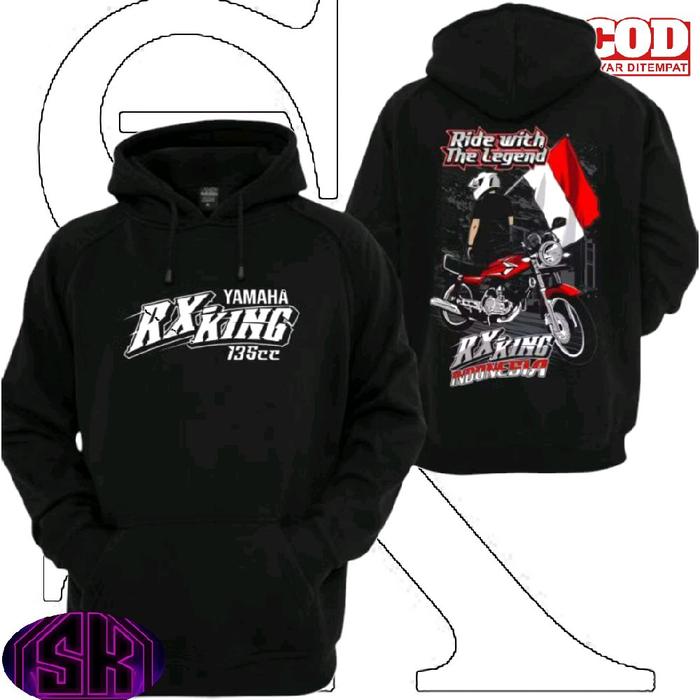 HOODIE JAKET DISTRO YAMAHA RX KING INDONESIA TERBARU SWEATER ORIGINAL RX KING 135CC KEREN [BAHAN BER