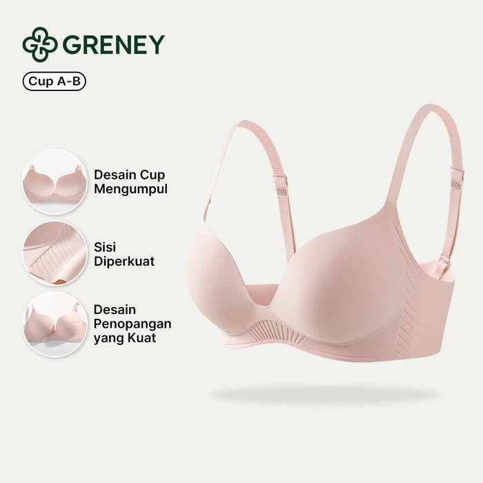 GRENEY-Bra seamless anti kendur menopang PD tanpa kawat tanpa tali mengumpulkan One Piece Warna Bh W