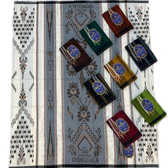 -akifabidOS- sarung DONGGALA sarung PUTRA DONGGALA motif gunung timbul (MGT) ory bukan riject bukan 