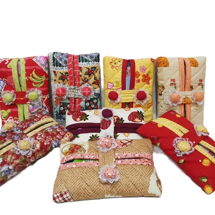 DT1 - tempat tissue basah saku dompet pembalut travel pouch souvenir handmade murah