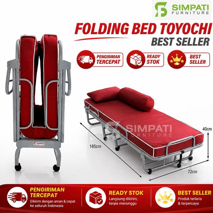 Ranjang Lipat  - Folding Bed - Extra Bed - Toyochi Uk 72 cm x 185 cm x 40 cm