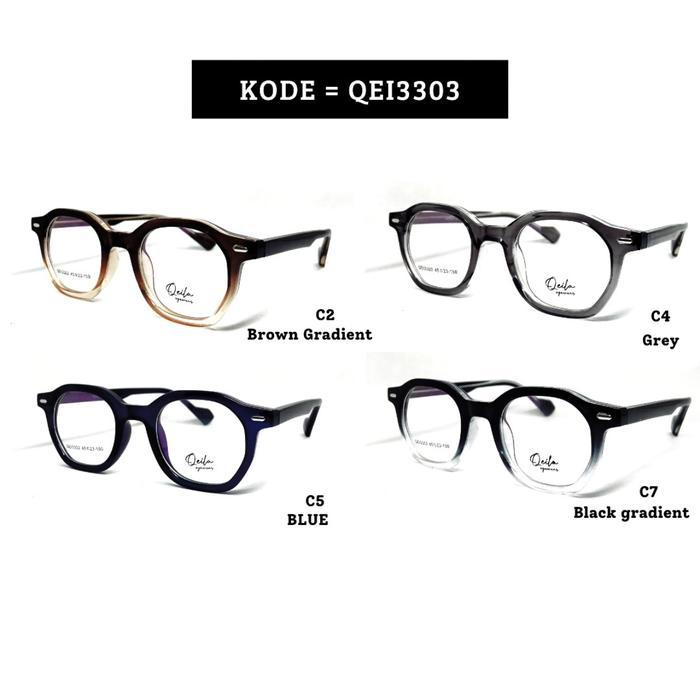 FRAME KACAMATA PRIA / WANITA ORIGINAL QEILA 3303 SIZE 45 / FRAME PAKET