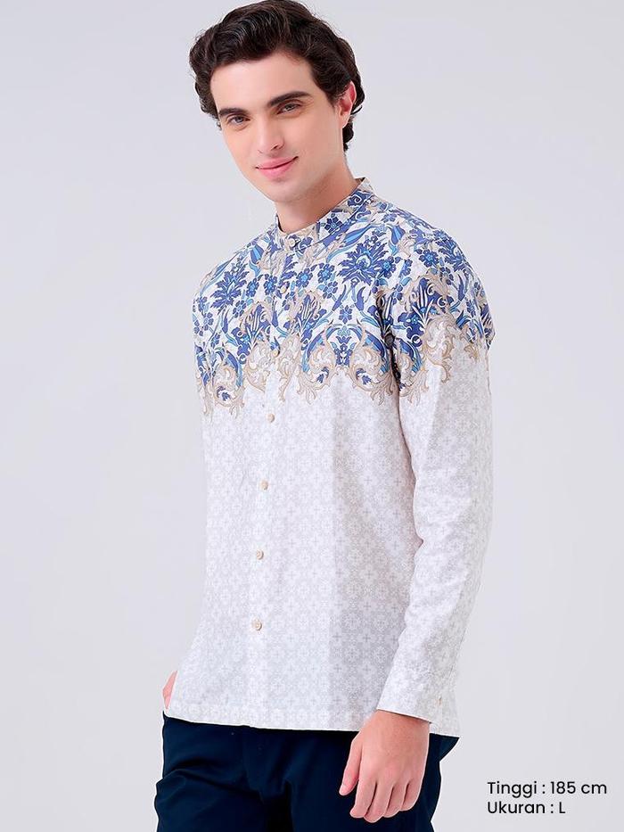 MANZONE - Kemeja Lengan Panjang Pria Aighar - Navy - Manzone & Minimal