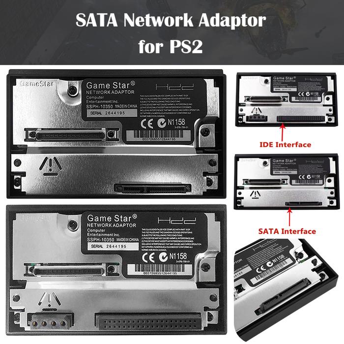 Portable Network Card Adapter For PS2 Game Console SATA/IDE Interface