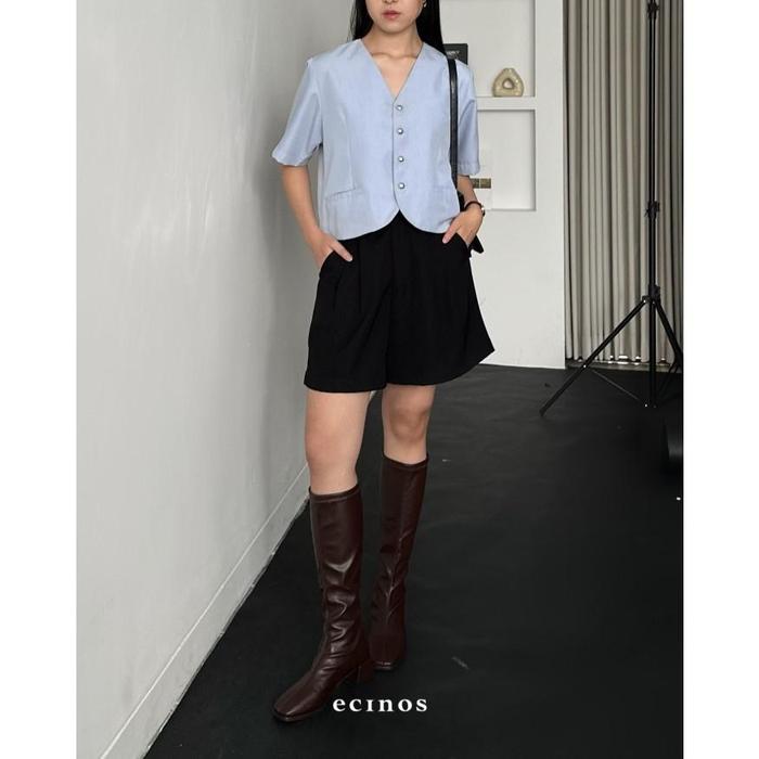 ECINOS - Spring Top - Powder Blue, Shortsleeve LXL