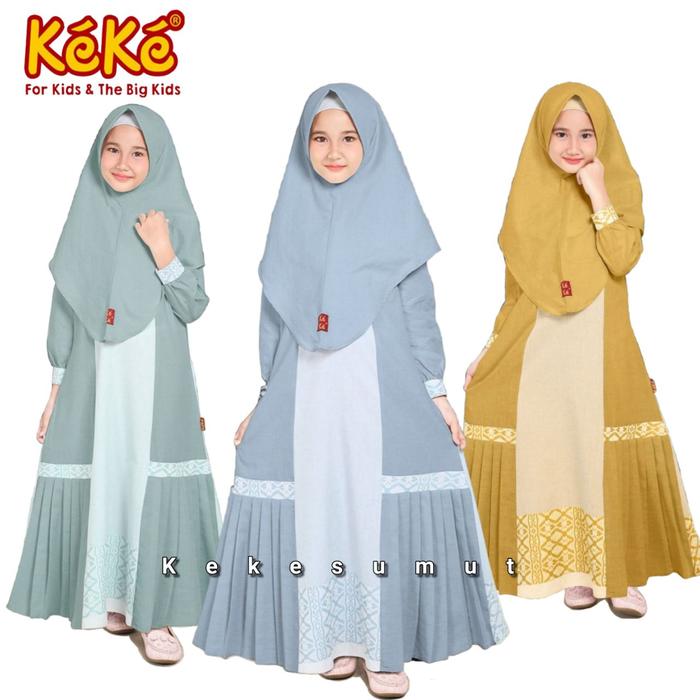 Kekesumut Baju Muslim Gamis anak Perempuan Katun GM SR 20 07 Keke Busana Muslim