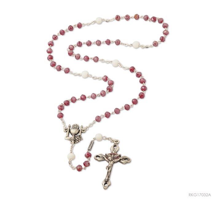 Rosario Ghirelli IHS Ekaristi - Crystal Bohemia Antique silver