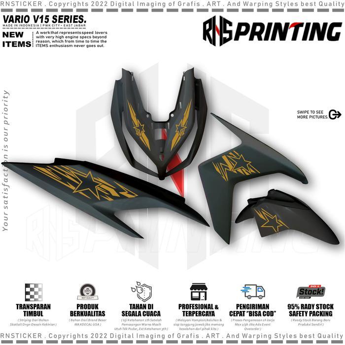 VRV15 CUTTING STIKER STRIPING VARIASI VARLA VARTECH STRIPING VARIASI VARIO 110 KARBU TECHNO BINTANG 