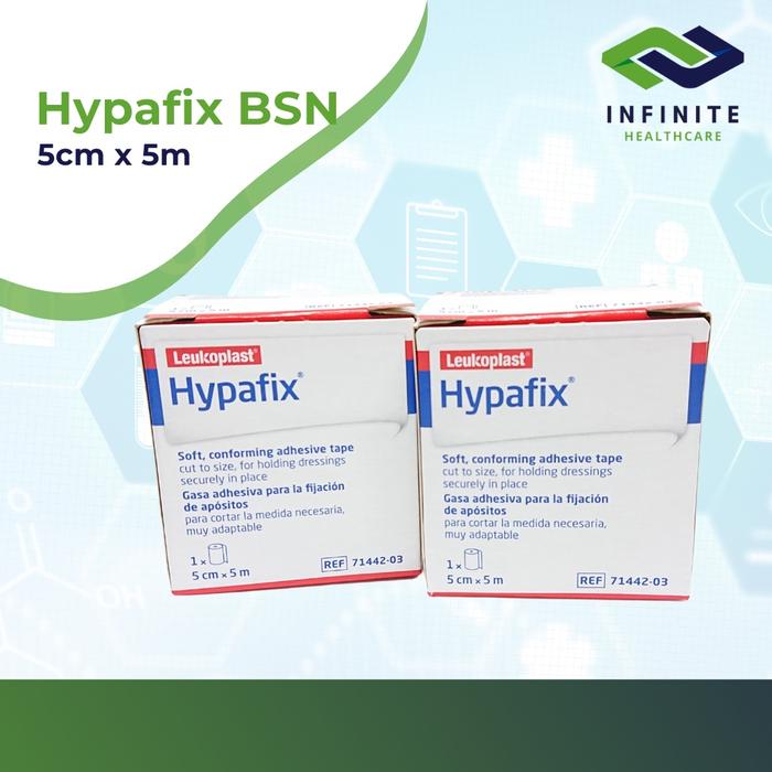 HYPAFIX 5CM X 5M PLESTER HYPAFIX 5X5 PLASTER LUKA NON WOVEN BSN MEDICAL