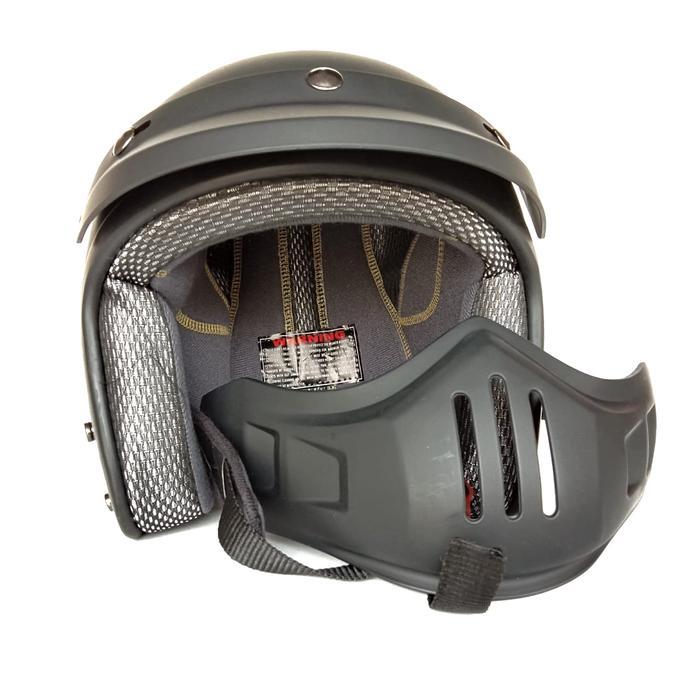 Helm Retro Cakil Modular Sni Vespa / Caferacer Free Goggle ( Mr Helm ) Pasti Ori
