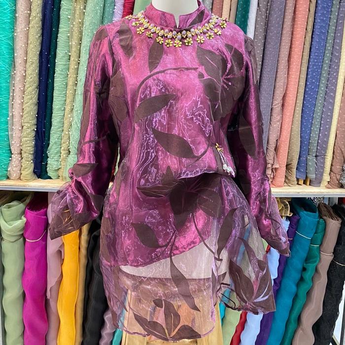 Baju bodo moderen kain organza + polos