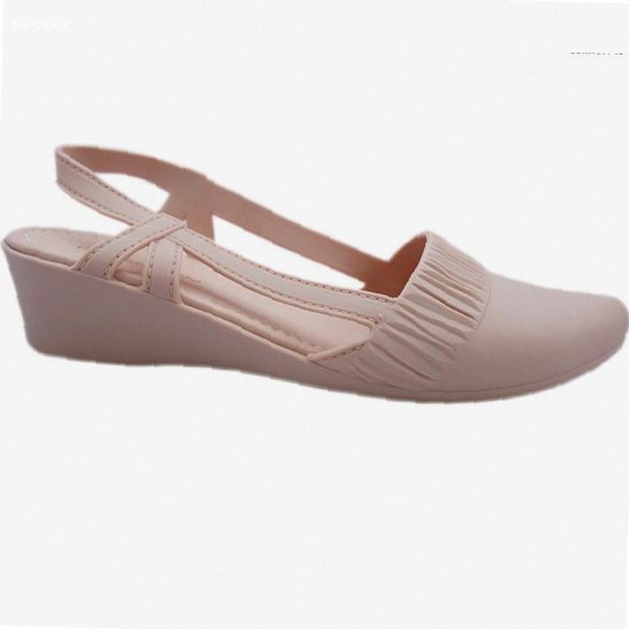 [COD]Sepatu Jelly Wanita Wedges Casual Kerut Import BLC/Fuhaha 712 | Kekinian