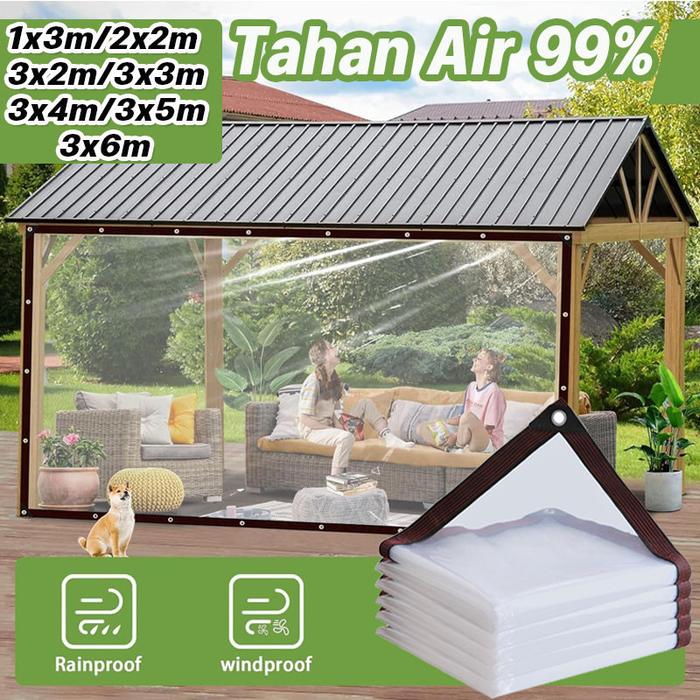 【✅READY STOCK】PE Tirai Plastik Transparan Bening/tebal Plastik Bening Transparan/Anti Air Untuk Tana