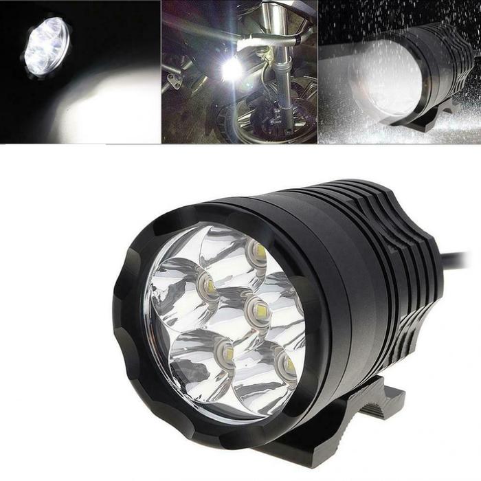 36W 3500LM Auxiliary Motorcycle LED Headlight 6 Beads White Light