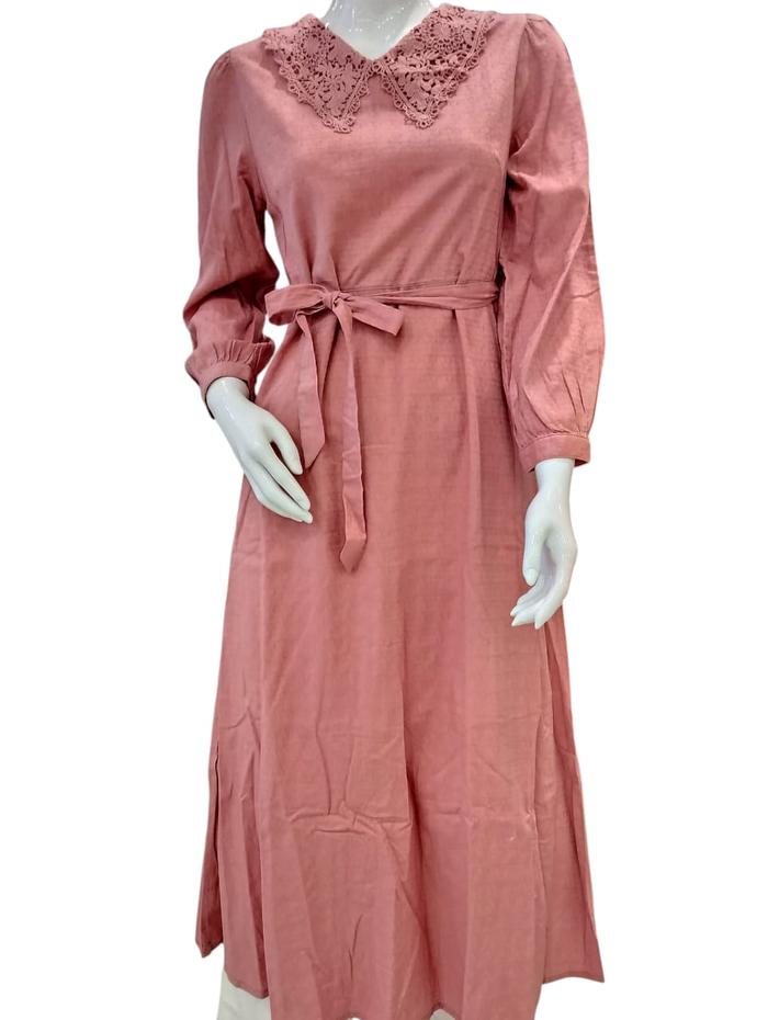 Gamis Kerah Renda Expand Wanita Dewasa - RITA