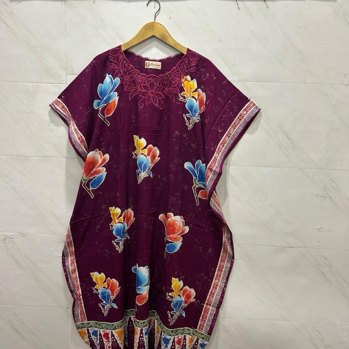 DRES BATIK SUNAN ORI MiDi  KAFTAN BORDIR , ALLSIZE BB 60 Hingga 80kg Bisa pakai