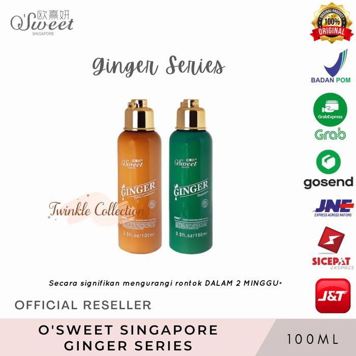 O'Sweet Singapore Ginger Shampoo & Daikin Conditioner Osweet Ukuran Kemasan 100ml