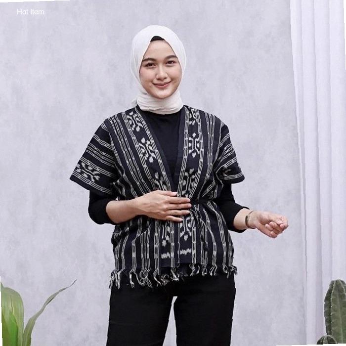 AFF2 - Kain_Usang | Outer Tenun Etnik All Size - Amanda Vest Unisex Motif Tenun Etnik Batik Kain Ten