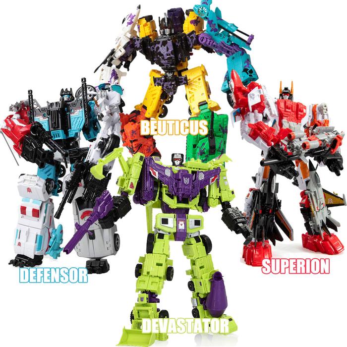 Transformation Robot Toys HZX Defensor Bruticus Superion Devastator