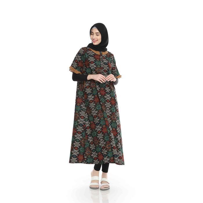 Lunan Go Daster/Home Dress Batik Busui Katun Premium Ls.468 Coklat