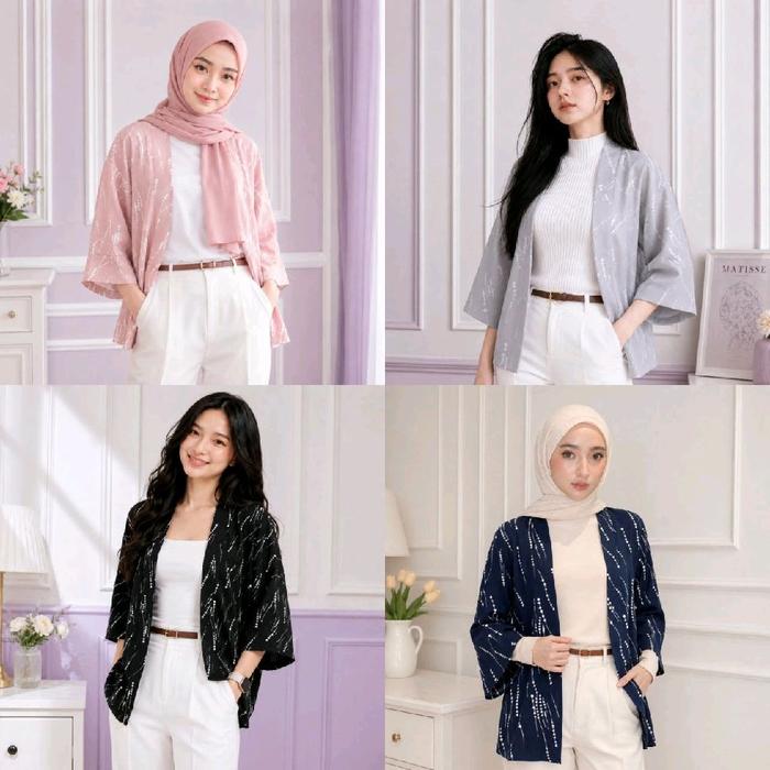 CARDI ILALANG MILIA OUTER CARDIGAN MILIA MOTIF ILALANG WANITA