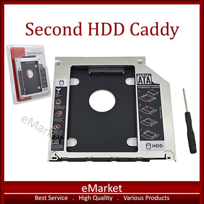 Second HDD Caddy SATA / Harddisk Case SSD / Hard Disk 9.5mm & 12.7mm