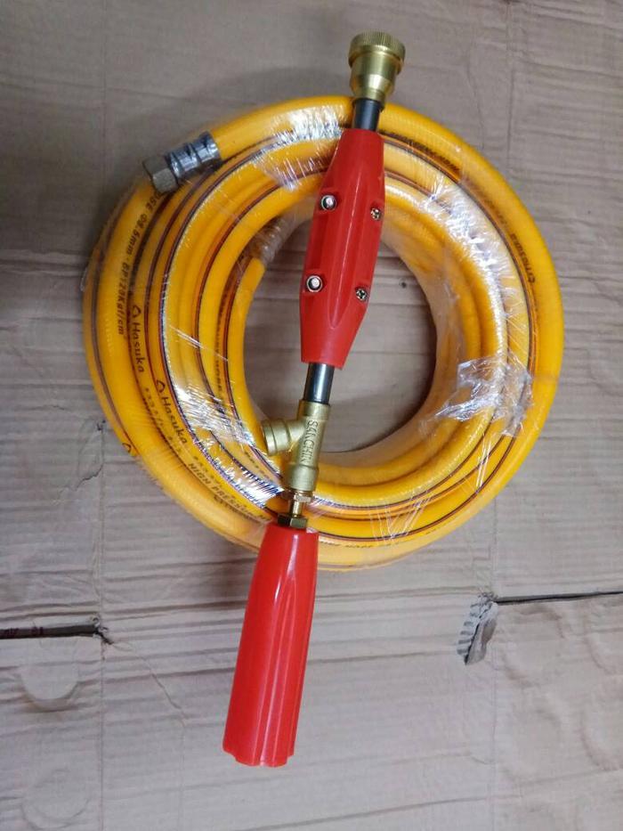 Selang Steam Mobil Paket - Gagang Steam Sanchin 30 Cm + Selang 10 M