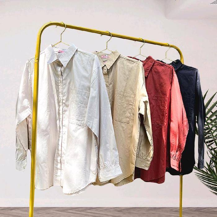 Flora oversize Gadih - Pakaian Oversize - Kemeja Blouse Bordir Oversize