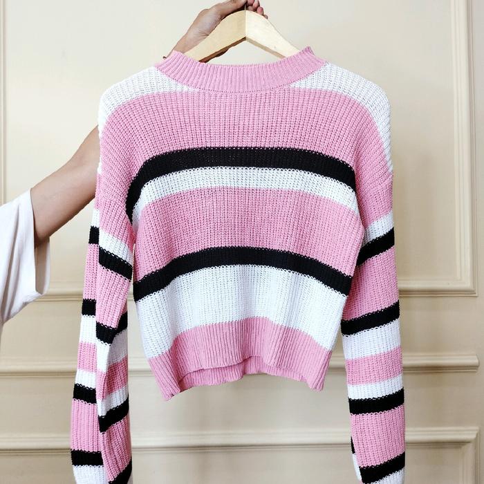 atsan rajut wanita croptop