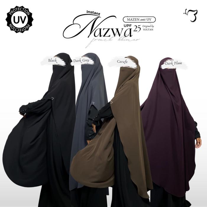 Bonavista - !! UPDATE SIZE !! FK Nazwa  (FREE TALI CADAR) French Khimar Instant Long FK Bahan Mazen 