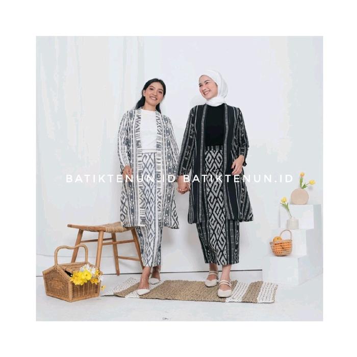 set baju tenun rok tenun outer tenun blanket