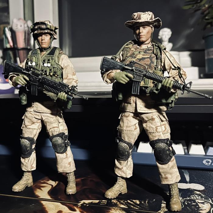 6Crazy Figure CFTOYS 1/12 Scale WW2 US Army On D-Day Delta Task Force Ranger Model Full Set 6" Soldi